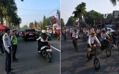Dinas Perhubungan Kabupaten Magelang Dukung Pengamanan Fun Bike “Gowes Kemerdekaan”