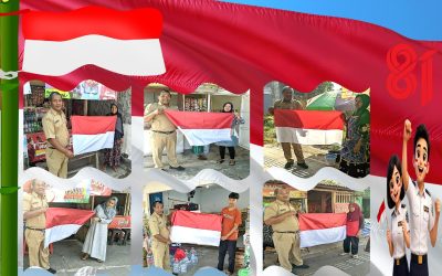 Semarak HUT ke-81 RI, Dinas Perhubungan Kabupaten Magelang Bagikan Bendera Merah Putih kepada Masyarakat