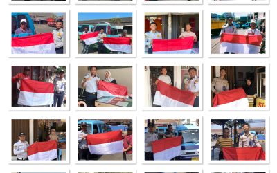 Sambut HUT ke-81 Kemerdekaan Republik Indonesia, Dinas Perhubungan Kabupaten Magelang Bagikan Bendera Merah Putih di Terminal Tipe C se- Kabupaten Magelang